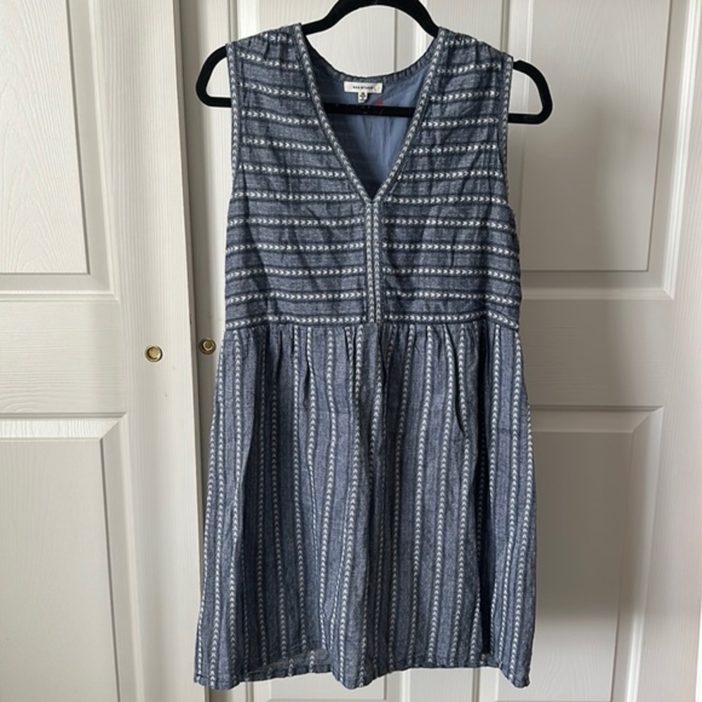 Blue striped sundress
